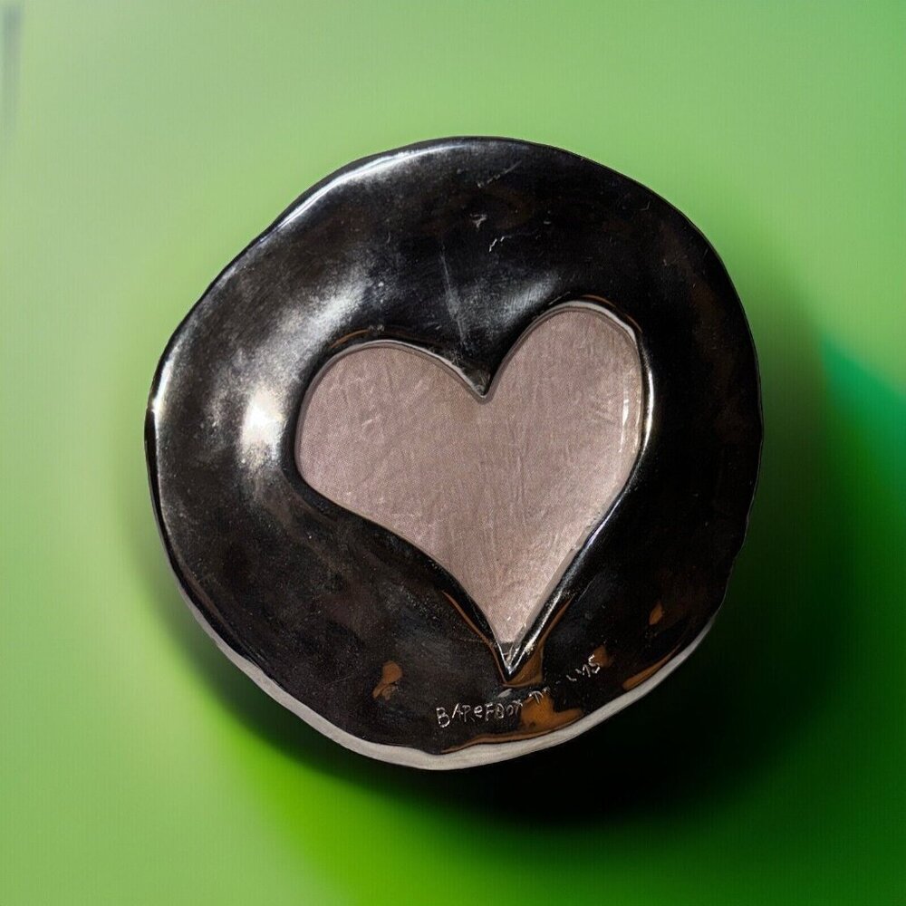 RARE Annie Kajiya Hammered Silver Plate?Barefoot Dreams Bedside Heart Frame Love - Picture 2 of 11